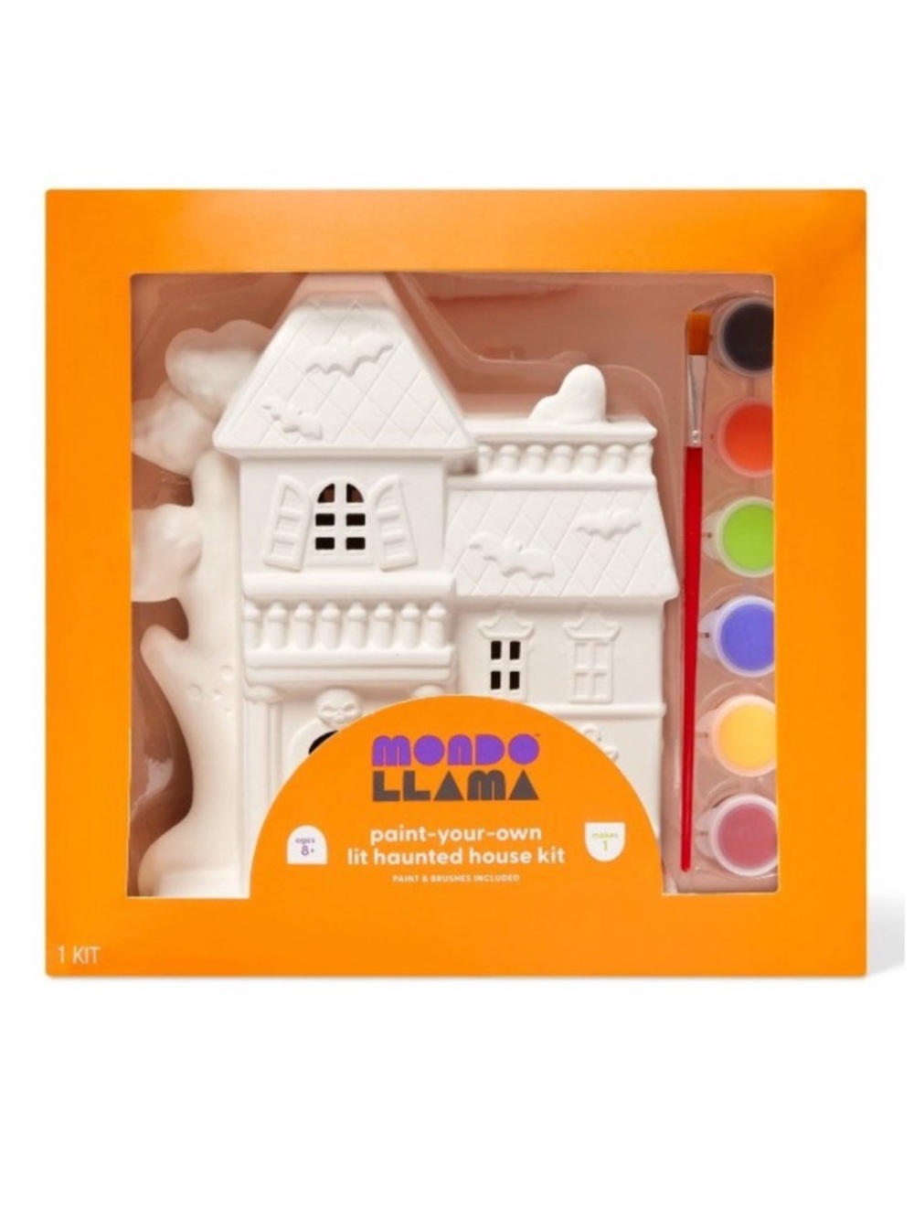 Target Mondo Llama Paint Your Own Light Up Haunted House Kit Halloween NWT